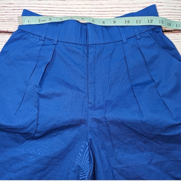 Curved Hem Chino Pants | Mare Mare X Anthropologie | Blue| Small Petite - Picture 5 of 7